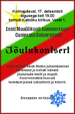 Jõulukontsert 17.12.2008